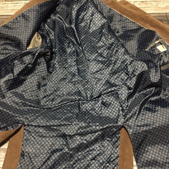 Michael Kors Corduroy Blazer Jacket Men’s 44L Brown 2 Button Polyester - Picture 8 of 10